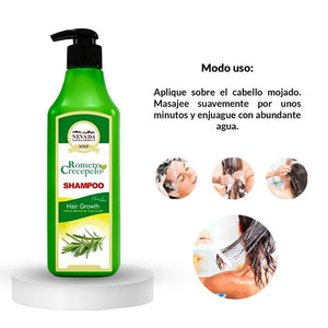 Shampoo Romero Natural para Cabello Fuerte - 320 ml